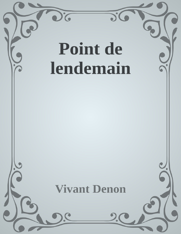 Couverture de Point de lendemain