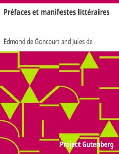 Prefaces Et Manifestes Litteraires