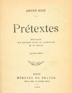 Pretextes Reflexions Sur Quelques Points De Litterature