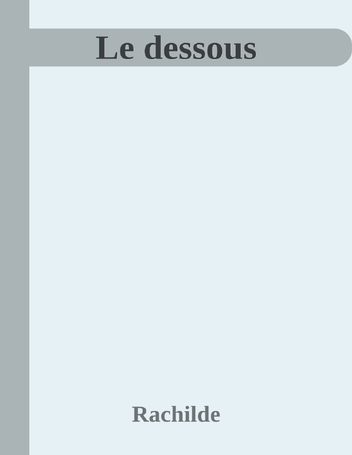 Couverture de Le dessous