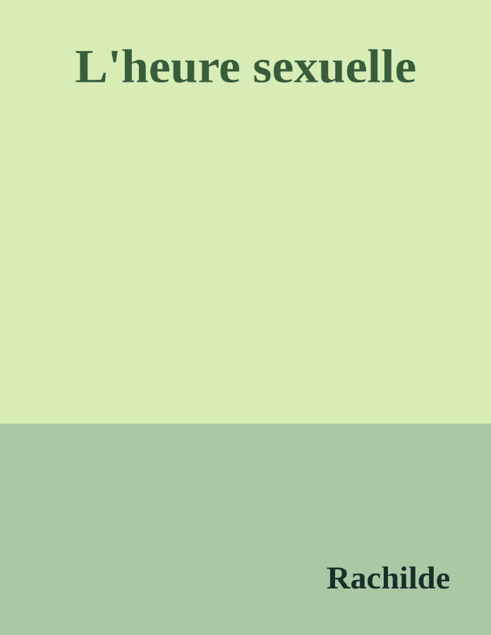 Couverture de L'heure sexuelle