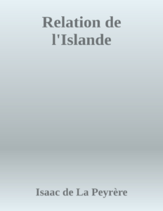 Couverture de Relation de l'Islande