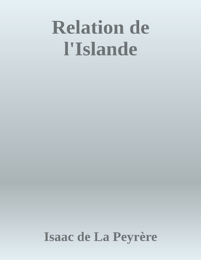 Couverture de Relation de l'Islande
