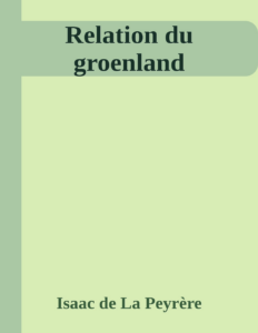 Couverture de Relation du groenland