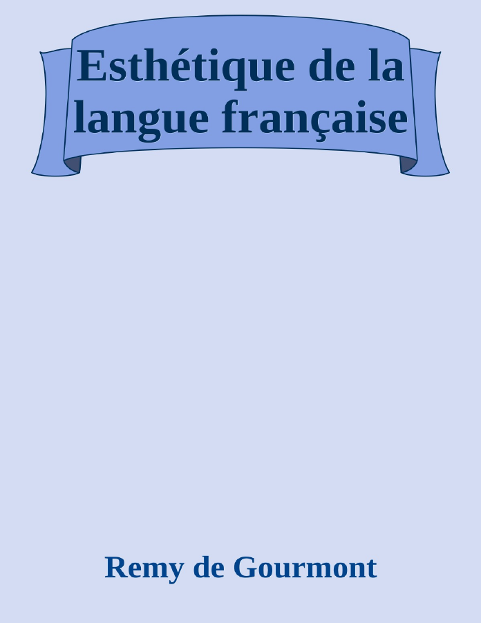 Couverture de Esthétique de la langue française