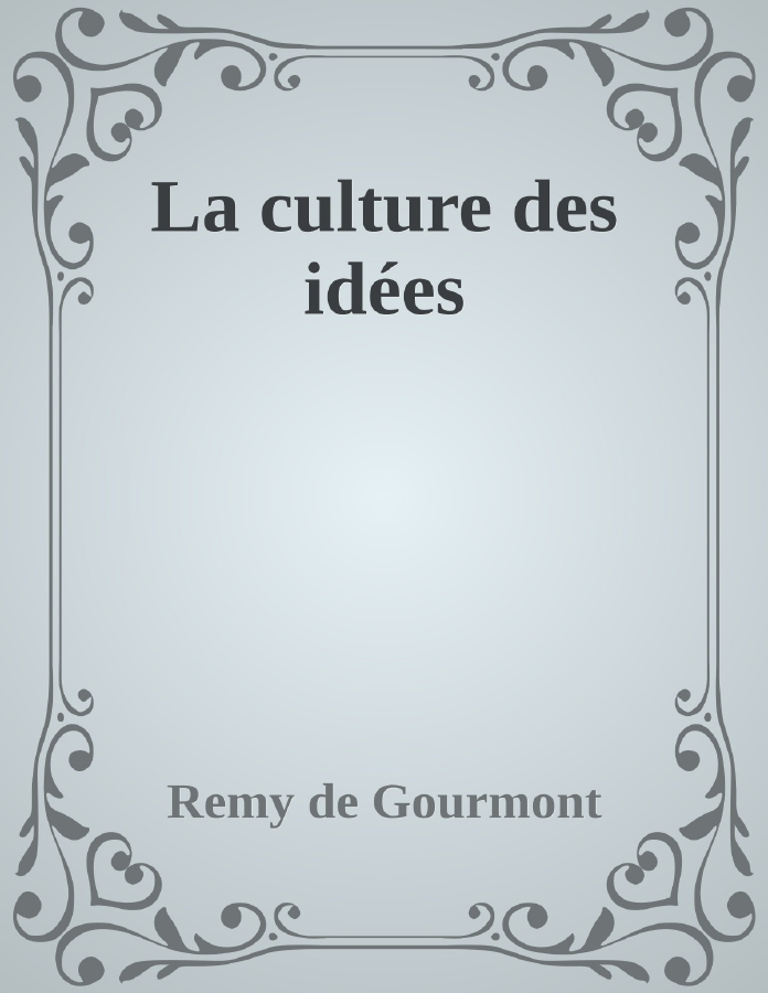 Couverture de La culture des idées