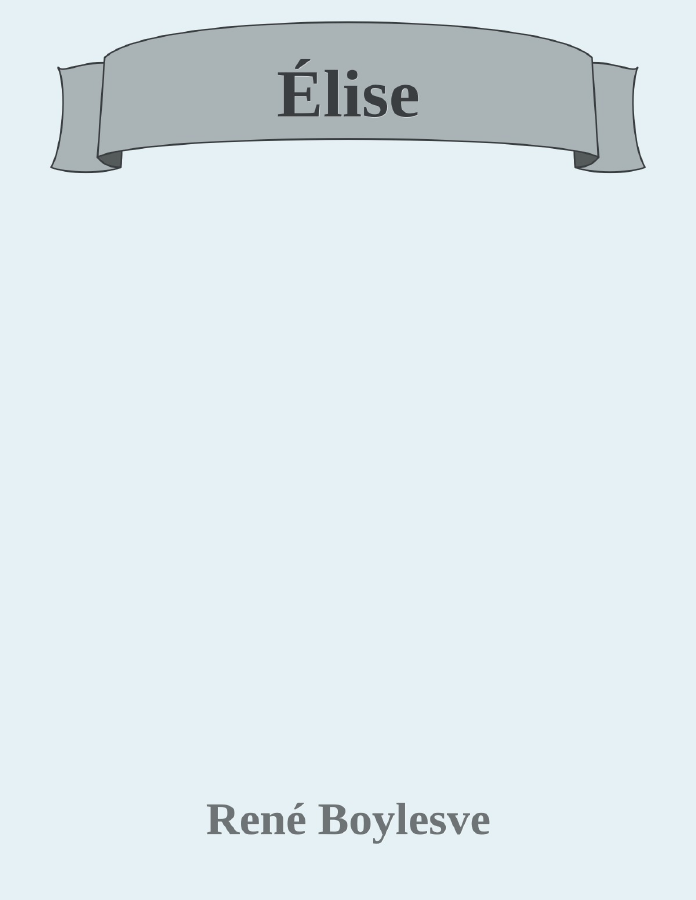 Couverture de Élise
