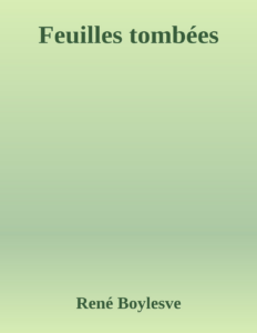 Couverture de Feuilles tombées