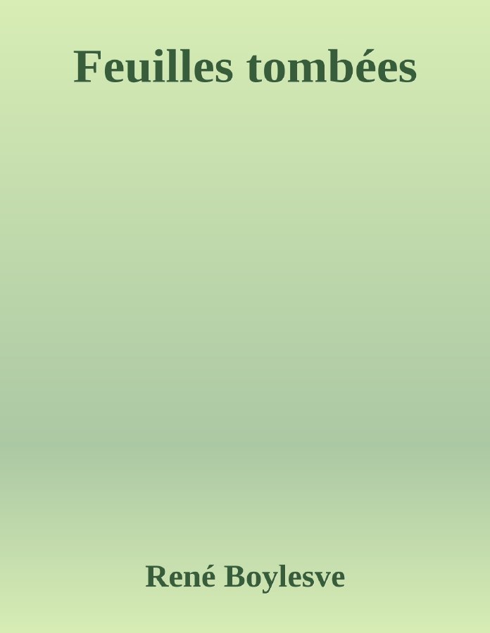 Couverture de Feuilles tombées