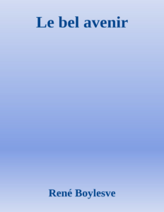 Couverture de Le bel avenir