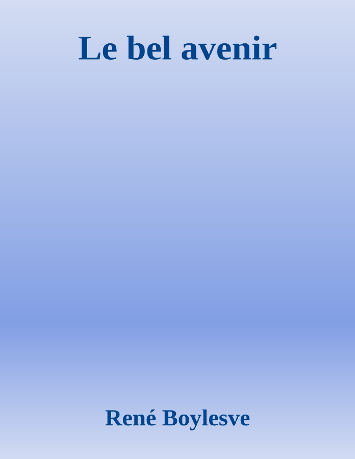 Couverture de Le bel avenir
