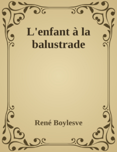 Couverture de L'enfant à la balustrade
