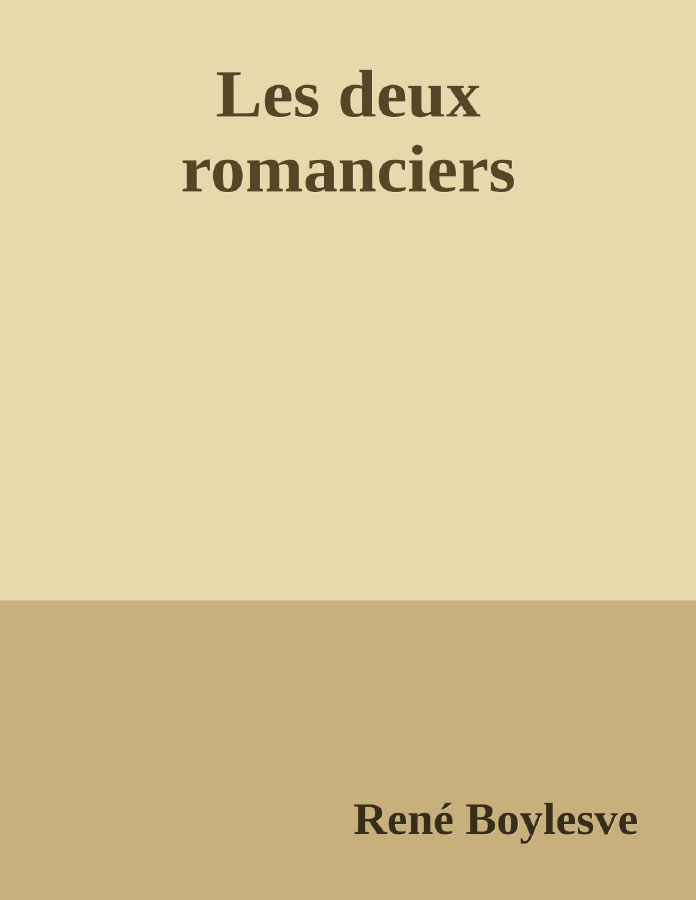 Couverture de Les deux romanciers