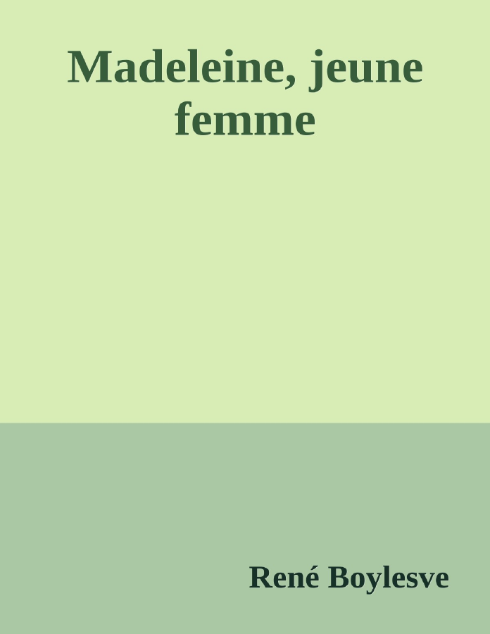Couverture de Madeleine, jeune femme