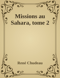 Couverture de Missions au Sahara, tome 2