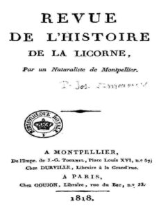 Revue De Lrsquohistoire De La Licorne Par Un Naturaliste