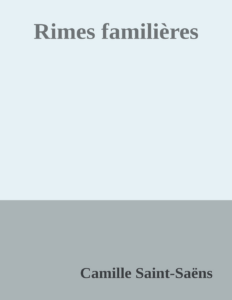 Couverture de Rimes familières