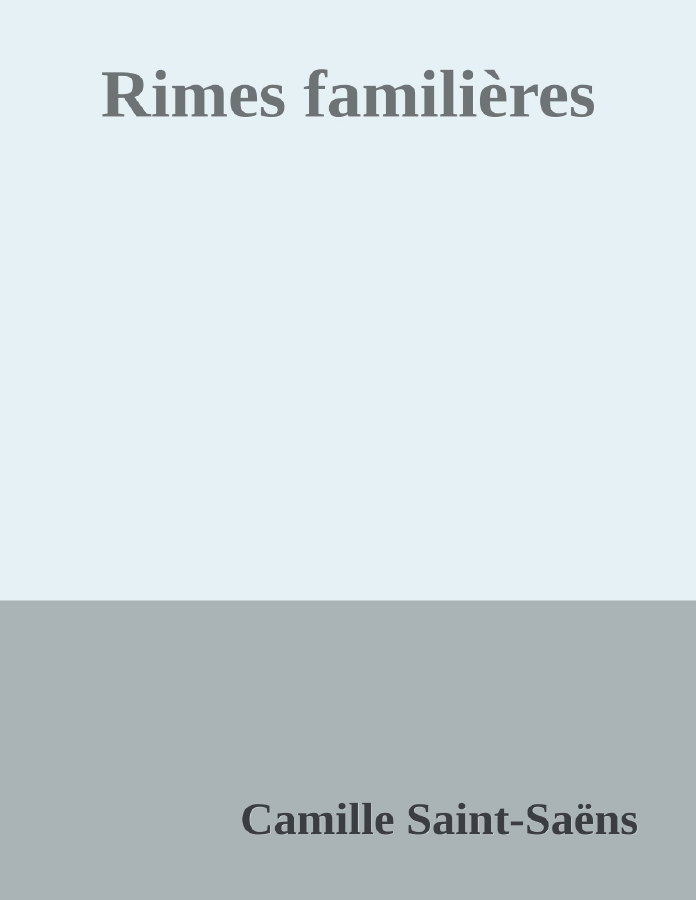 Couverture de Rimes familières