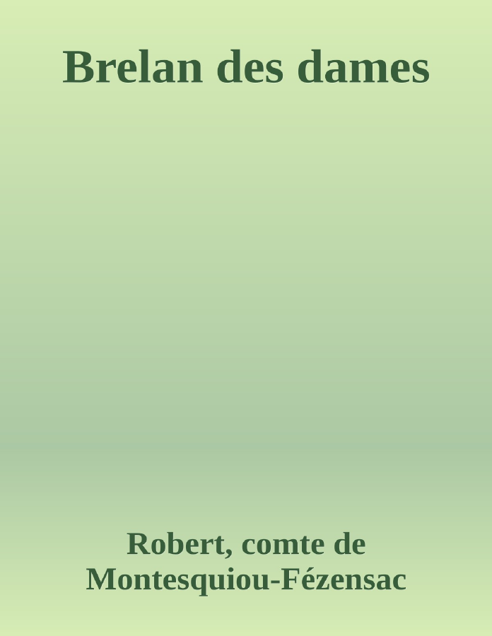 Couverture de Brelan des dames