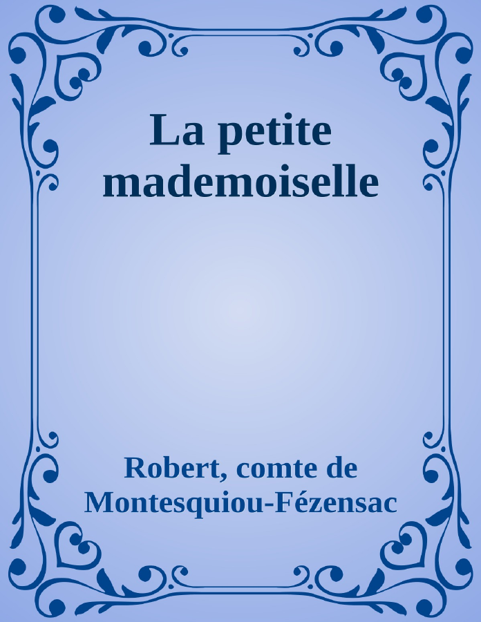 Couverture de La petite mademoiselle