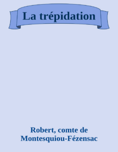 Couverture de La trépidation