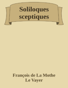 Couverture de Soliloques sceptiques