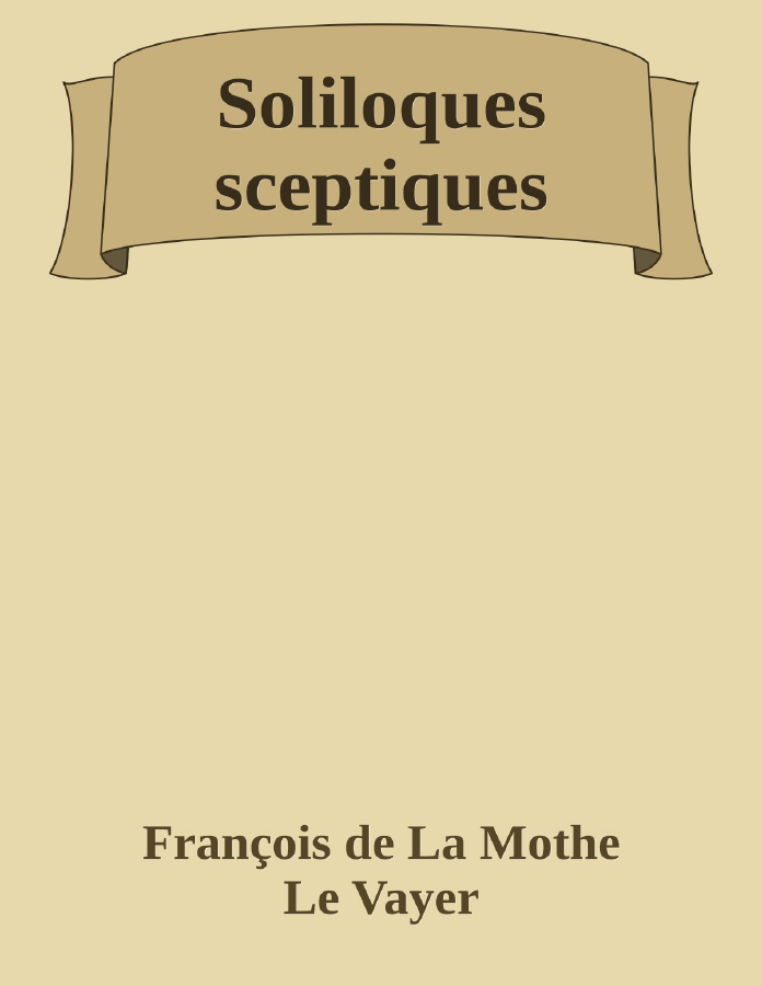 Couverture de Soliloques sceptiques