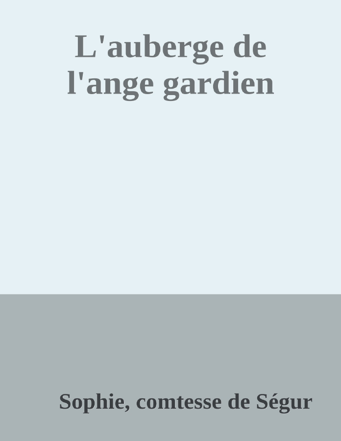 Couverture de L'auberge de l'ange gardien