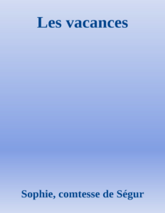 Couverture de Les vacances