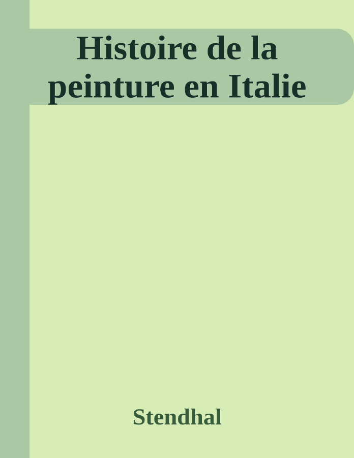 Couverture de Histoire de la peinture en Italie