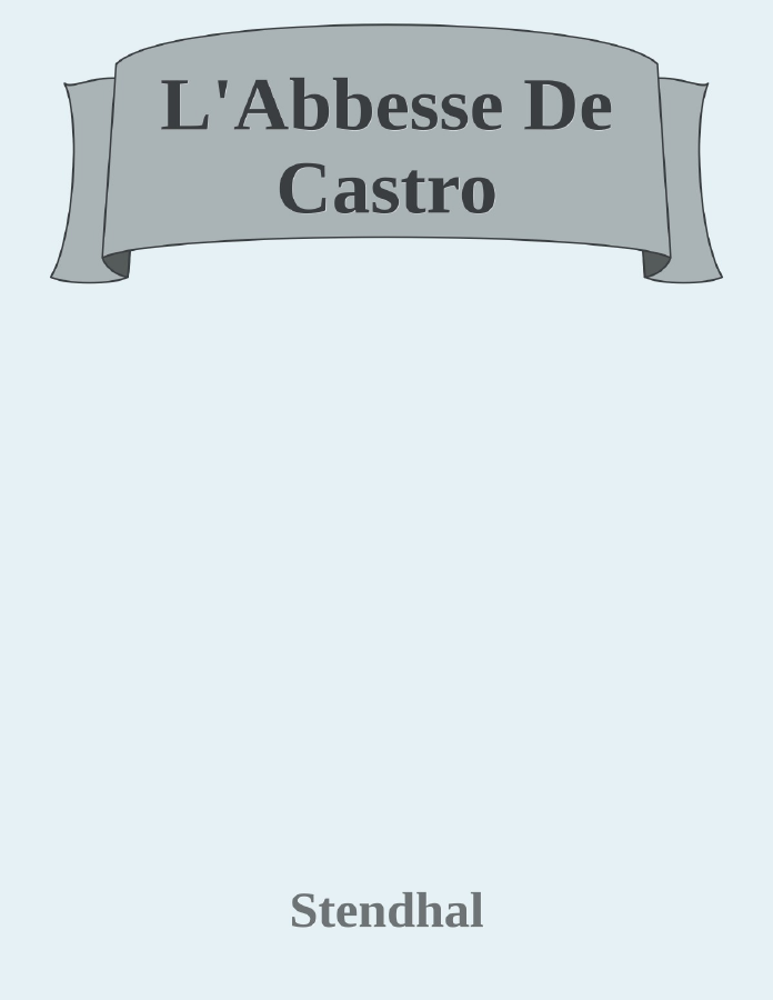 Couverture de L'Abbesse De Castro