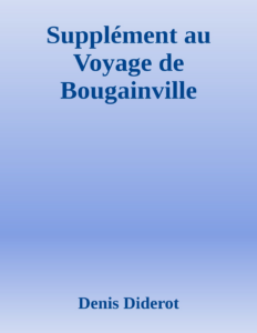 Couverture de Supplément au Voyage de Bougainville