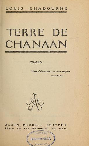 Terre De Chanaan