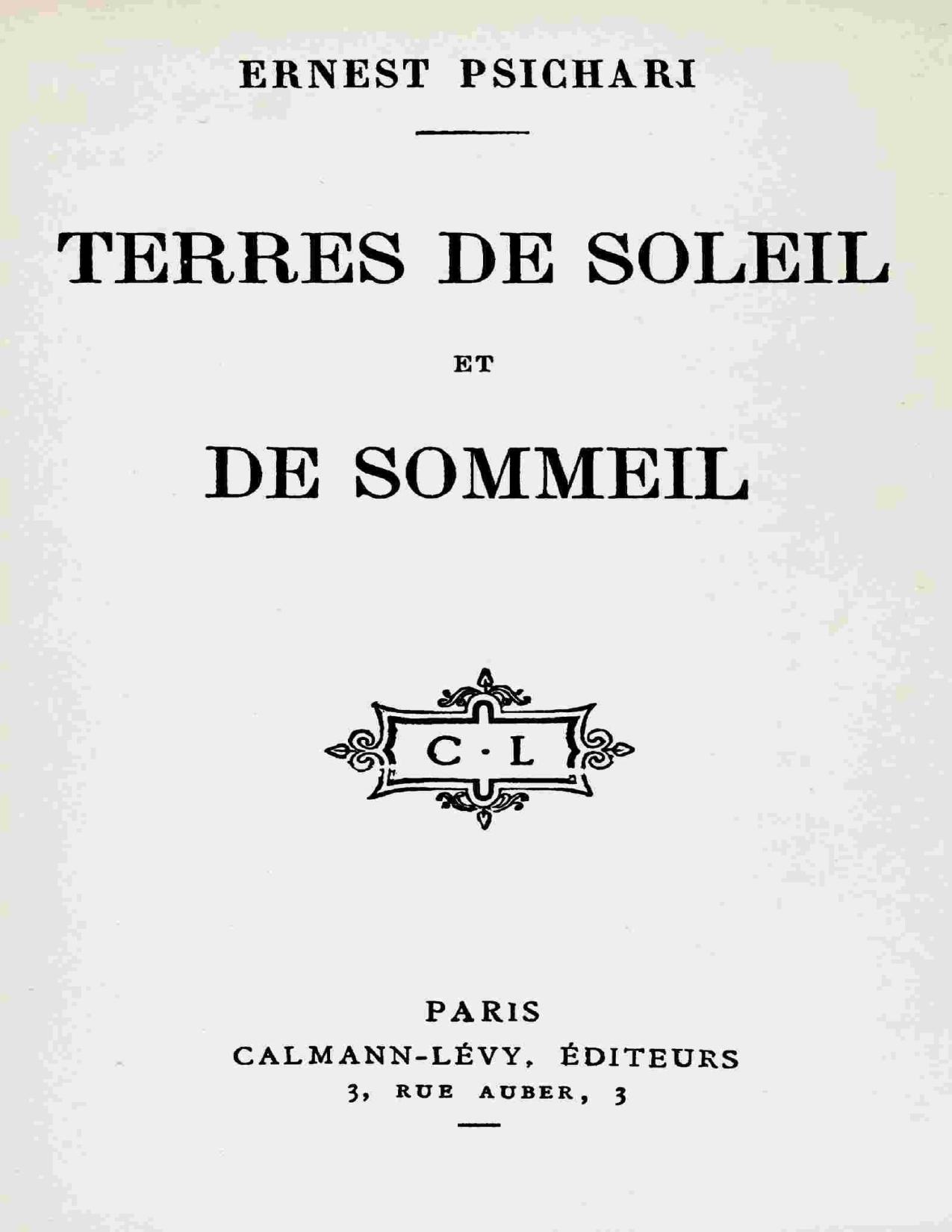 Terres De Soleil Et De Sommeil