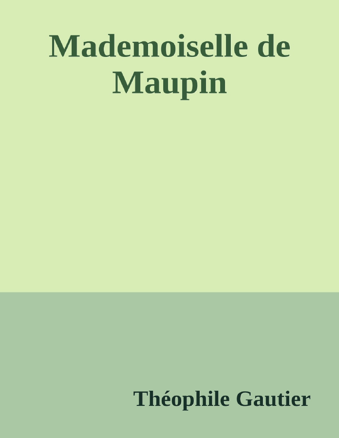 Couverture de Mademoiselle de Maupin