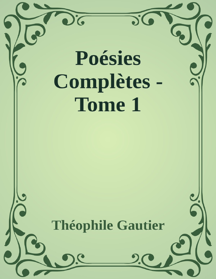 Couverture de Poésies Complètes - Tome 1