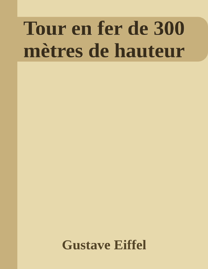 Couverture de Tour en fer de 300 mètres de hauteur