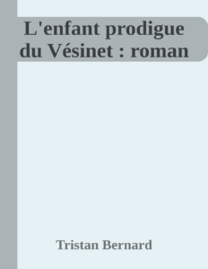 Couverture de L'enfant prodigue du Vésinet : roman