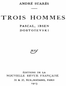 Trois Hommes Pascal Ibsen Dostoievski