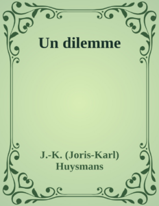 Couverture de Un dilemme