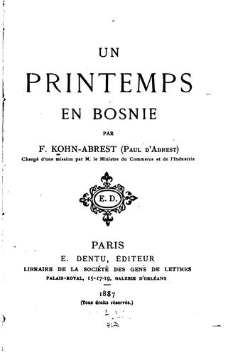 Un Printemps En Bosnie