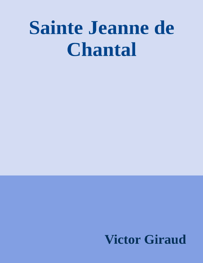 Couverture de Sainte Jeanne de Chantal