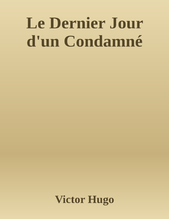 Couverture de Le Dernier Jour d'un Condamné