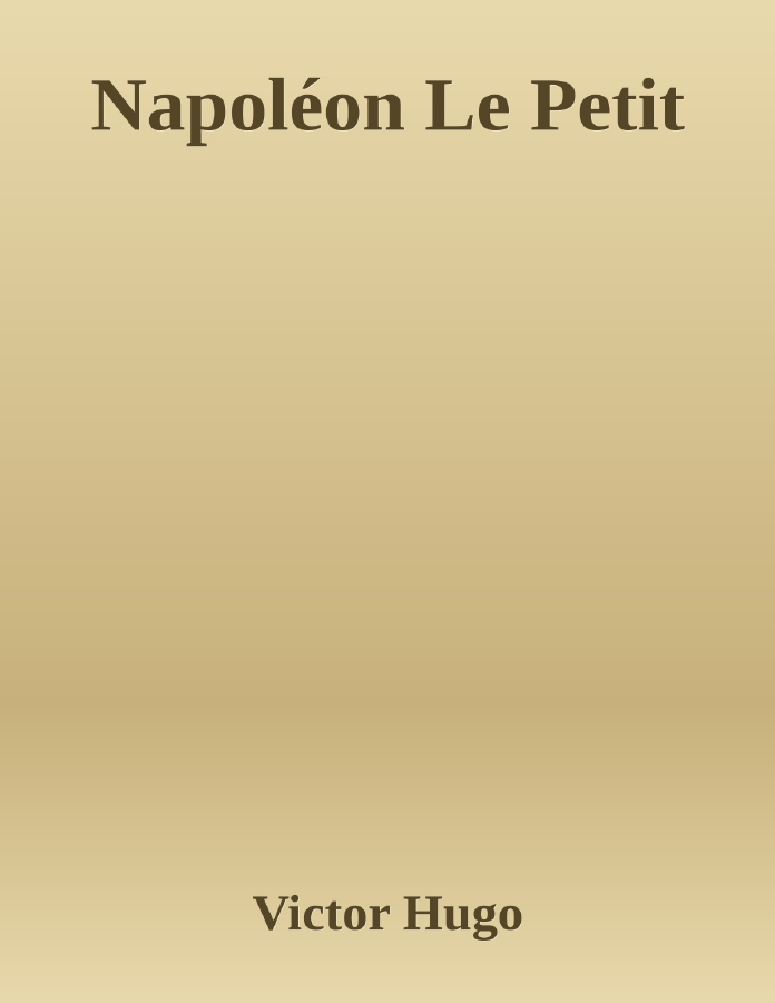 Couverture de Napoléon Le Petit