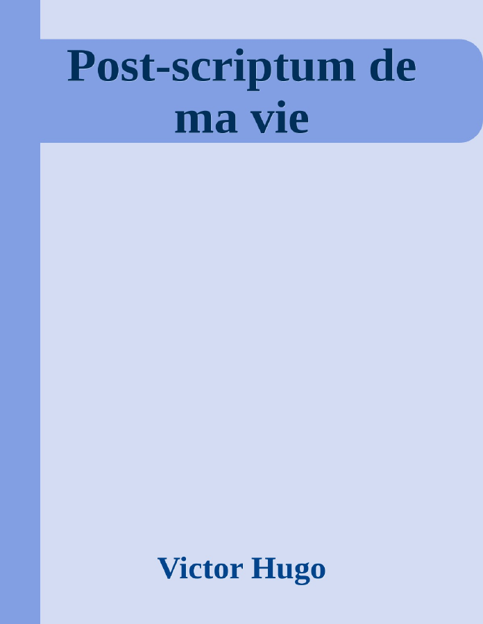 Couverture de Post-scriptum de ma vie