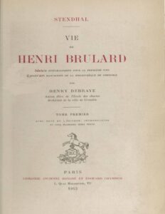 Vie De Henri Brulard Tome 1