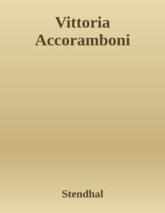 Couverture de Vittoria Accoramboni