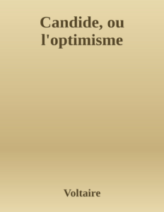 Couverture de Candide, ou l'optimisme