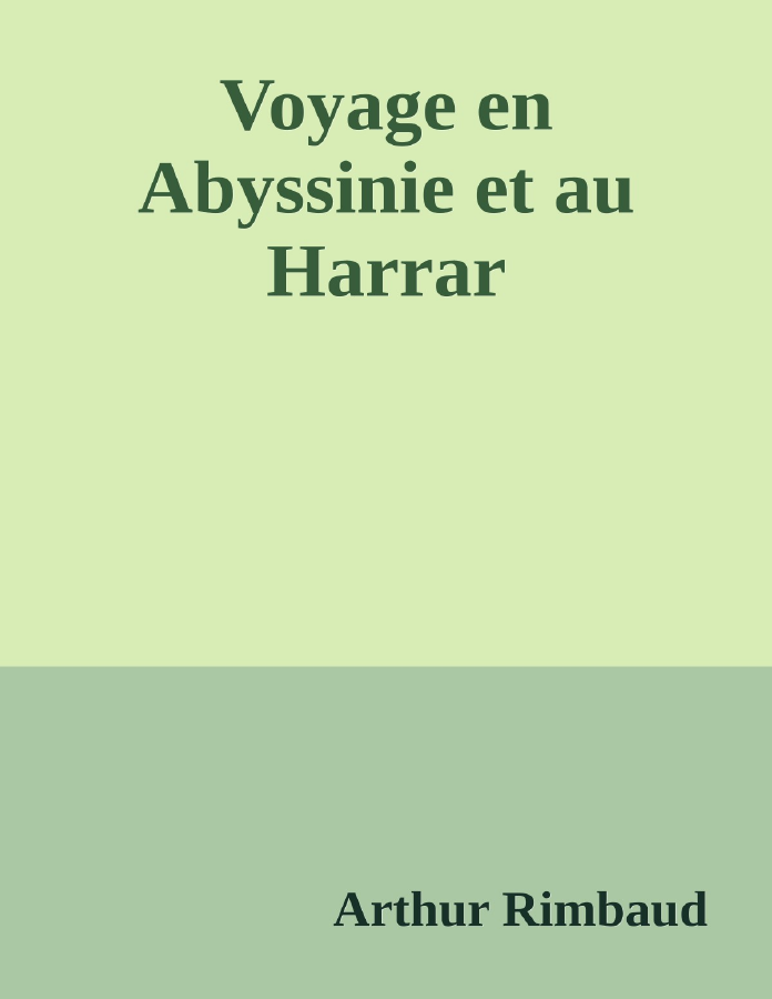 Couverture de Voyage en Abyssinie et au Harrar