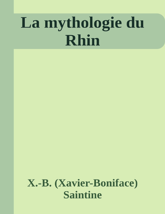 Couverture de La mythologie du Rhin